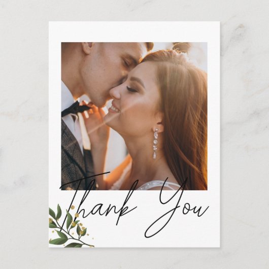  Dank je Elegante Chic Foto  Briefkaart (Voorkant)