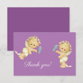 Dank je, engel met buterfly bedankkaart (Voorkant / Achterkant)