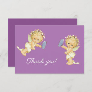 Dank je, engel met buterfly bedankkaart