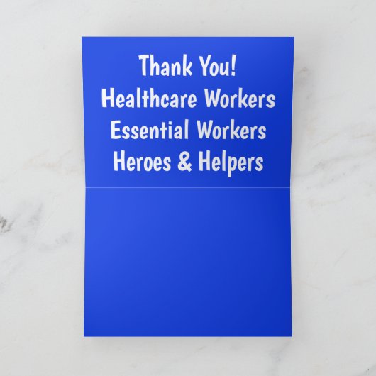 Dank je! Essentiële kaart voor zorgverleners (Binnen)