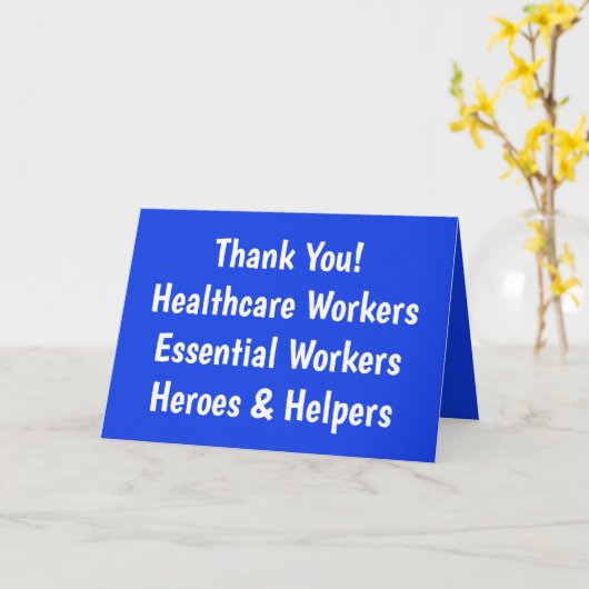 Dank je! Essentiële kaart voor zorgverleners (Gele Bloem)