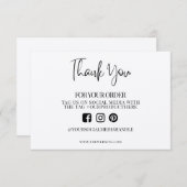 Dank je Fancy Calligraphy Custom Media Insert (Voorkant / Achterkant)