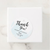 Dank je Favorietlabels Waterverf Blauw Bedankjes Labels (In situ)