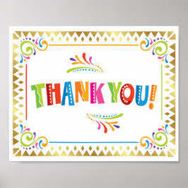 DANK JE Fiesta Party Sign Print