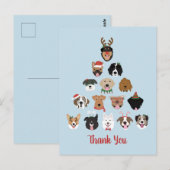 Dank je fijne Pawlidays Kerstboom voor honden Briefkaart (Voorkant / Achterkant)