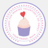 Dank je fijne Valentijnsdag Favoriet Ronde Sticker (Voorkant)