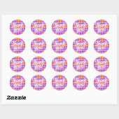 Dank Je Flanel Ronde Sticker (Vel)