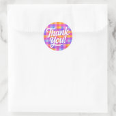 Dank Je Flanel Ronde Sticker (Tas)