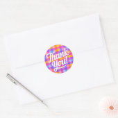 Dank Je Flanel Ronde Sticker (Envelop)