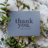 Dank je Flat Card | Minimaal Blauw en Marineblauw Bedankkaart