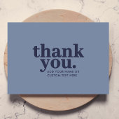 Dank je Flat Card | Minimaal Blauw en Marineblauw Bedankkaart