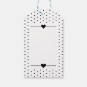 Dank je | Floral Botanical Stork Baby shower Cadeaulabel (Achterkant)