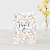 Dank je Floral Kathrin Legg Groet Kaart (Gele Bloem)