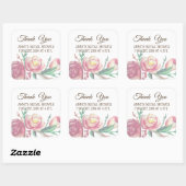 Dank je, Floral Vrijgezellenfeest Stickers (Vel)