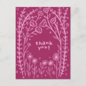 DANK JE Florale Fantasie Schets Doodle  Briefkaart (Voorkant)