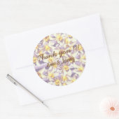 Dank je, florale Sticker (Envelop)