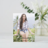 Dank je | Foto Afstudeer Dankjewel Briefkaart (Staand voorkant)