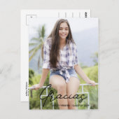 Dank je | Foto Afstudeer Dankjewel Briefkaart (Voorkant / Achterkant)