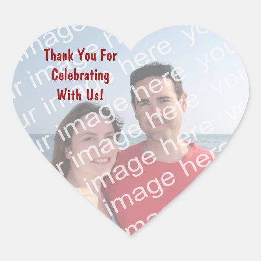 Dank je! Foto Hart Stickers (Voorkant)