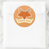 Dank je Fox Ronde Sticker (Tas)