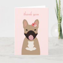 Dank je Franse Bulldogs die glimlachen bloemen Roz