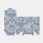 Dank je, French Damask Blauw Bedankdoosjes (Uitgevouwen)