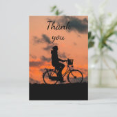 Dank je Fun Bike Riding Cyclus Bedankkaart (Staand voorkant)