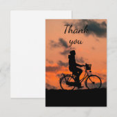 Dank je Fun Bike Riding Cyclus Bedankkaart (Voorkant / Achterkant)