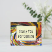 Dank Je Gast Helder Tie-Dye Draai Waardering Briefkaart (Staand voorkant)