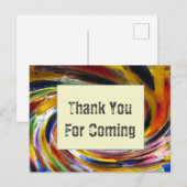 Dank Je Gast Helder Tie-Dye Draai Waardering Briefkaart (Voorkant / Achterkant)