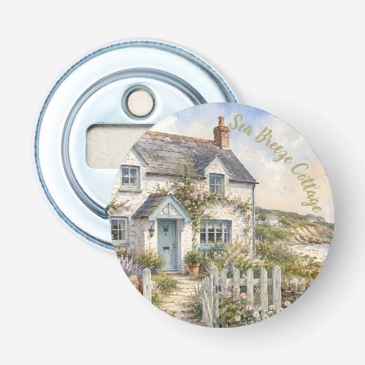 Dank je gast vakantiehuis button flesopener (Voorkant)