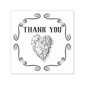 Dank je geïllustreerde liefdeshartstempel  zelfinktende stempel (Design)