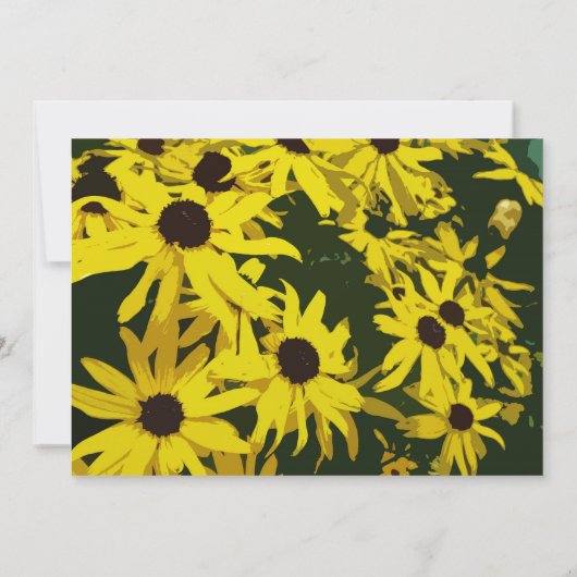 Dank je, gele maisiebloemen bedankkaart (Achterkant)