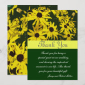 Dank je, gele maisiebloemen bedankkaart (Voorkant / Achterkant)
