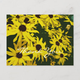 Dank je, gele maisiebloemen briefkaart