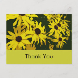 Dank je, gele margriet bloemen briefkaart