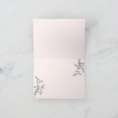 Dank je | Geometrische Koraal Bloem Gouden Lijst Bedankkaart (Binnen)