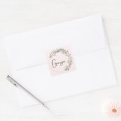 Dank je, Georgia Vierkante Sticker (Envelop)