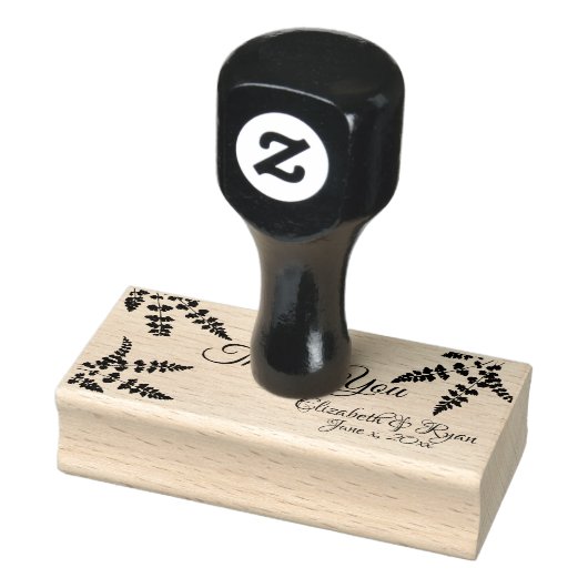 Dank je, gepersonaliseerde botanische varens rubberstempel (Stempel)