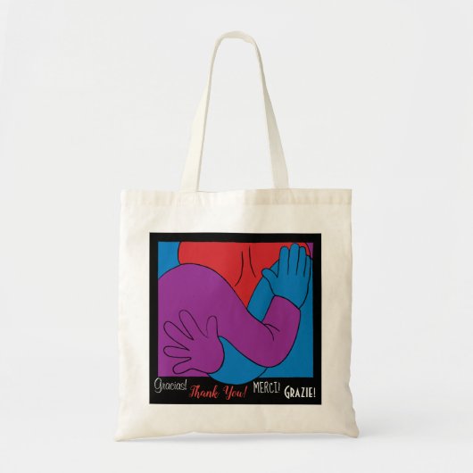 Dank je Gepersonaliseerde Budget Tote Bag (Voorkant)