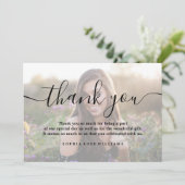 Dank je gepersonaliseerde foto verjaardag bedankkaart (Staand voorkant)