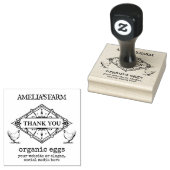 Dank je | Gepersonaliseerde  kippenboerderij Rubberstempel (Gestempeld)