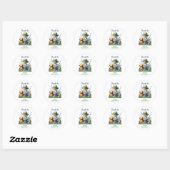 Dank je! Gevist Baby shower Ronde Sticker (Vel)