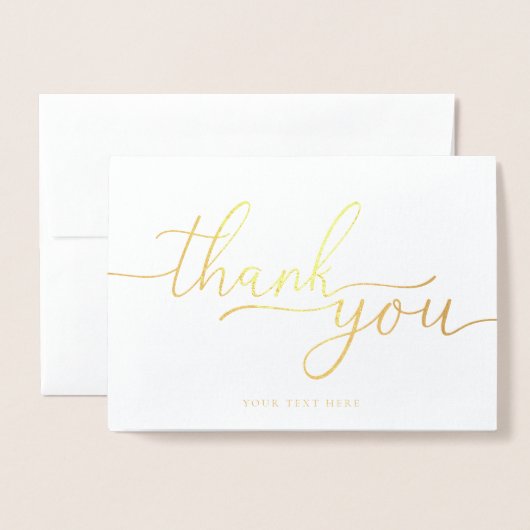 Dank je gevouwen folie kaarten (Voorkant met envelop)
