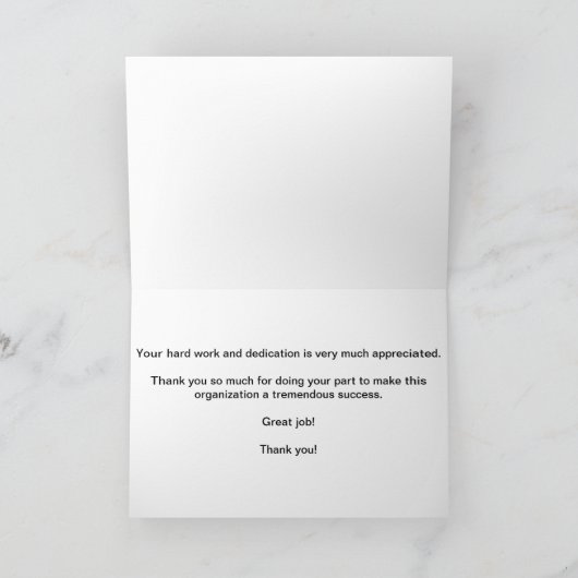 Dank je, geweldige Job Star Bedankkaart (Binnen)