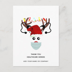 Dank je Gezondheidszorg Helden Kerstmis 2020 Feest Briefkaart