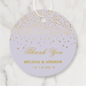 Dank je | Glamoureuze Gouden Sparkles - Bruiloft Bedankjes Labels (Achterkant)