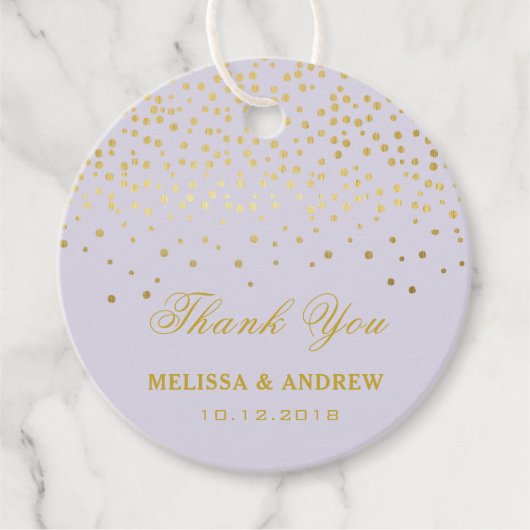 Dank je | Glamoureuze Gouden Sparkles - Bruiloft Bedankjes Labels (Voorkant)