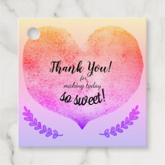 Dank je glimmend hart bedankjes labels