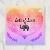 Dank je glimmend hart bedankjes labels (Achterkant)